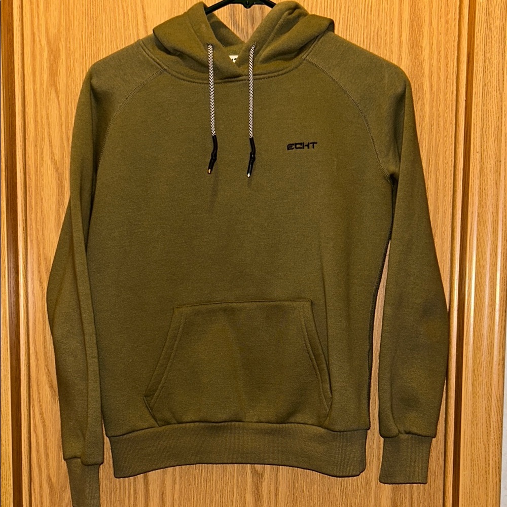 ECHT Green Sweatshirt with Drawstring Hood
